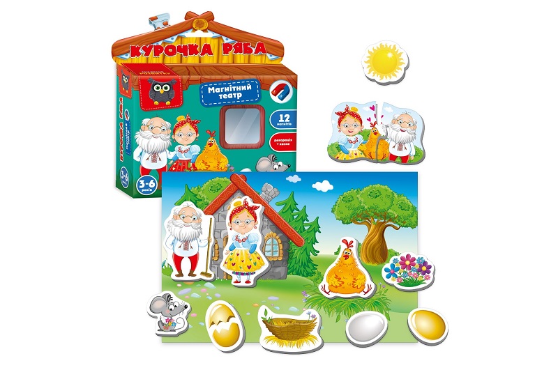 Гра настільна Vladi Toys магнітний театр Академія розвитку Курочка Ряба" VT3206-31 (укр)"