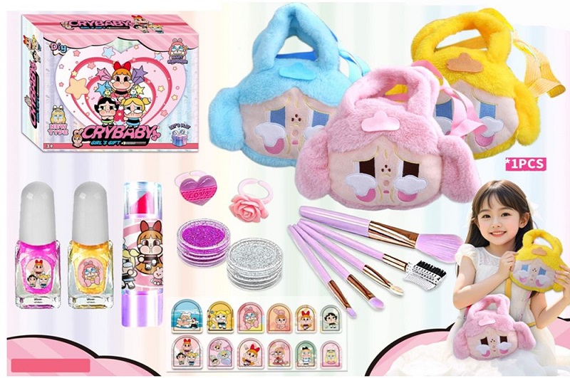 Косметика L5368 (18шт) TCB, помада, набір для манікюру, лак 2шт, глітер, наліпки на нігті, пензлики,