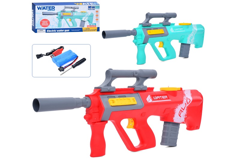 Водяний автомат XD8011 (10шт) акум, 51см, USBзарядне, 2 кольори, в кор-ці, 43-21-7см