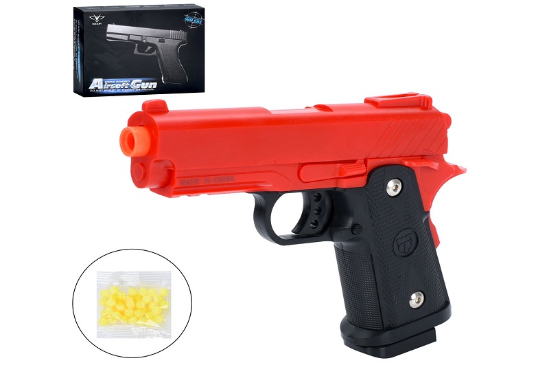 Пістолет V314-Red (48шт) 19см, пластикові кулі, червоний, в кор-ці, 23-17-4см