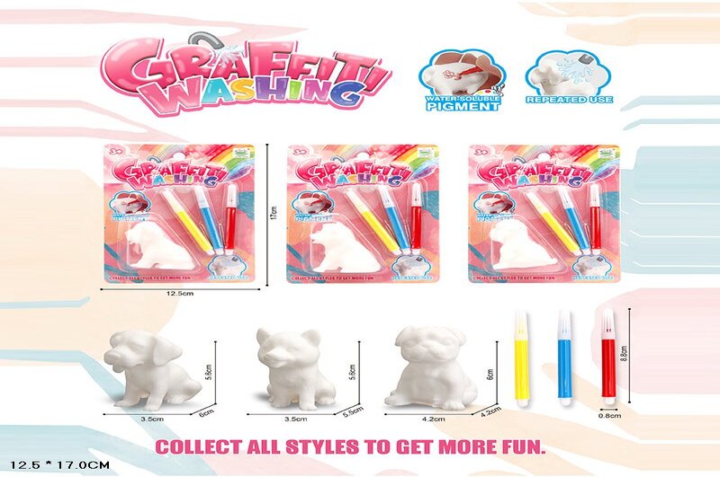 Іграшка набір для  малювання арт.6688-800B, Песик, 3 види мікс,  планшет 12,5*17 см