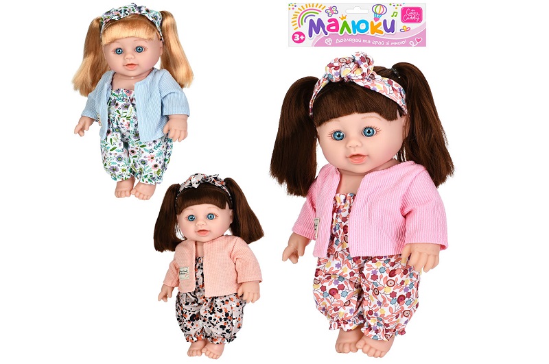 Лялька 356-U (32шт) 30см, 3 види, у пакеті, 19-42-10см