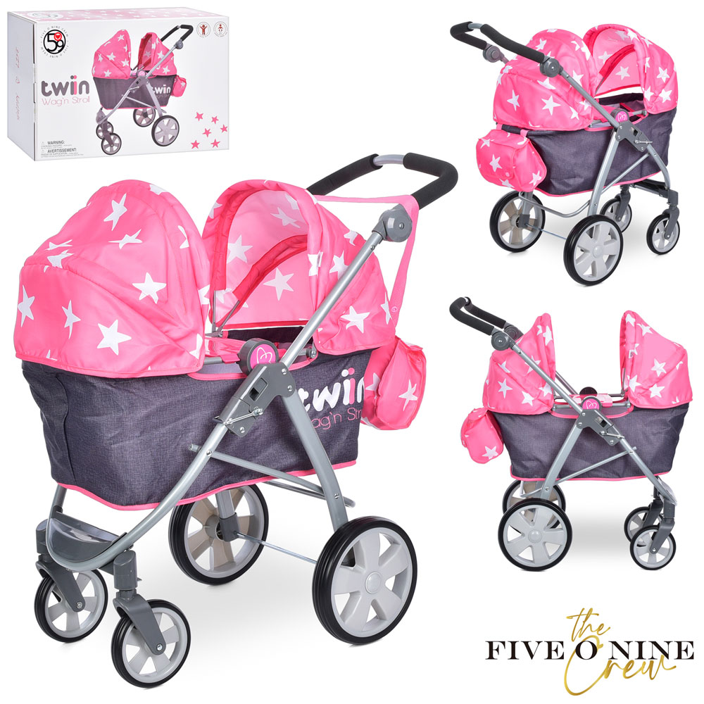 Коляска T745026 (4шт) 65-39-65см, для ляльки, метал, класика, сумка, перекидн.ручка, в кор-ці, 56-35