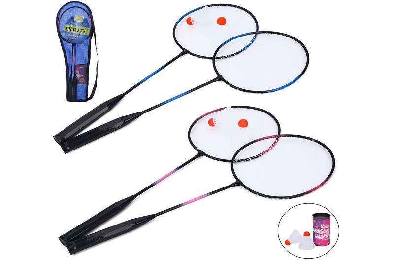 Бадмінтон MS 4933 (50шт) ракетки 2шт (62см, метал), дерев'яна ручка, волан 2шт (7см, тубус), 2 кольо