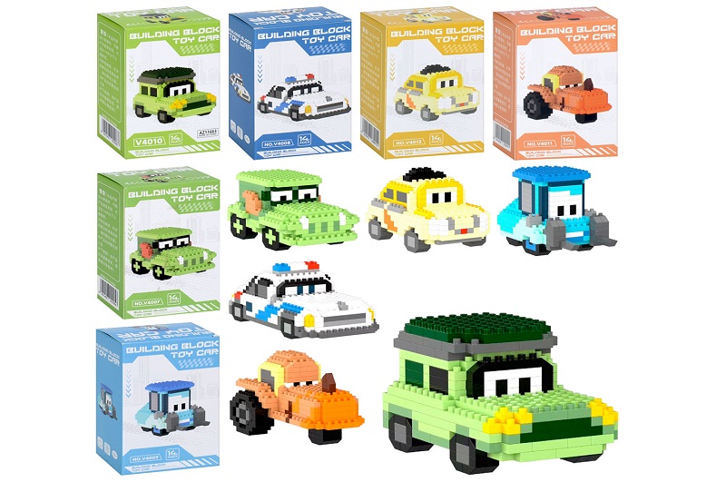 Конструктор V4007-8-9-10-11-12 (96шт) машина, 6 видов, в кор-ці, 8-12,5-5см