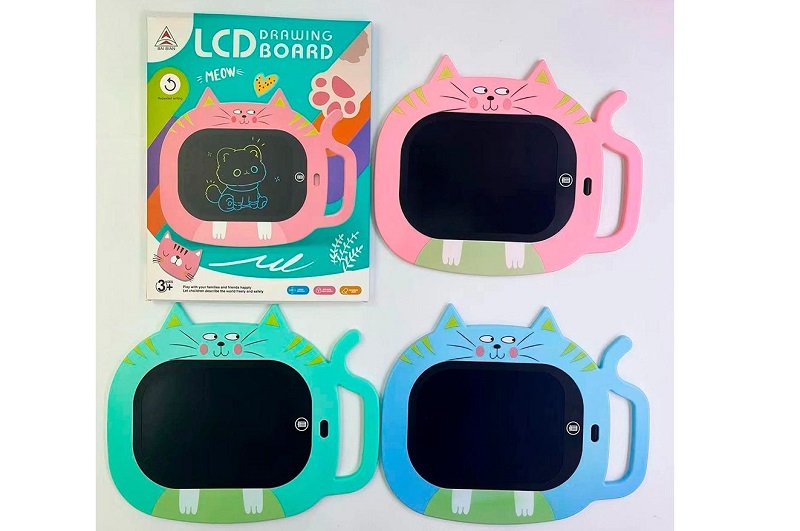 LCD планшет INT 0043 (48шт) 7 дюймів, кіт, 30-24см, кольорова, 3 кольори, бат(табл), в кор-ці, 25-30