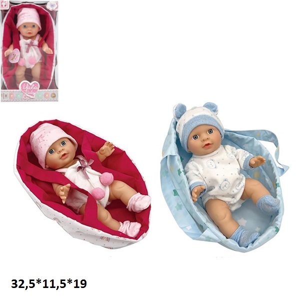 Пупс 30см YL2430F-C/YL2430F-E з люлькою 2в.кор.32,5*11,5*19 /24/