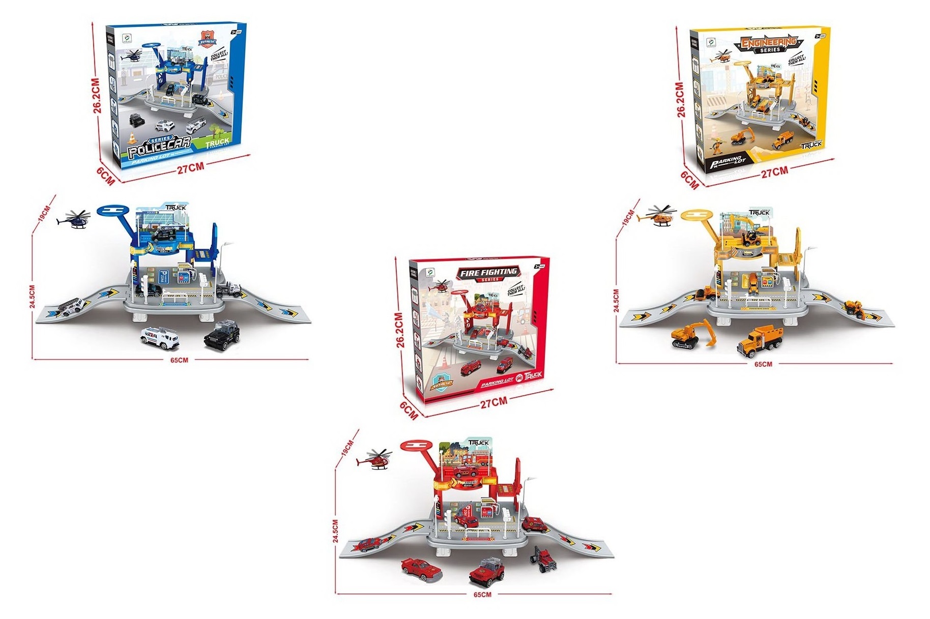 Паркінг арт. 8555/8556/8620 (48шт/2)   3види, короб. 65*19*24,5см