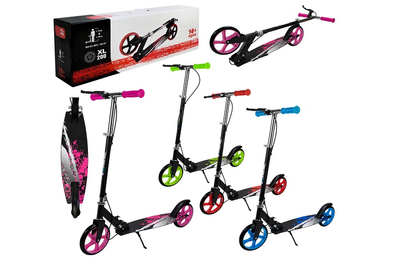 Самокат міський 2-х коліс.  арт. SC2624 (6шт)  сталевий,колеса 200 мм,гальмо 4 кольори короб.79*15*2