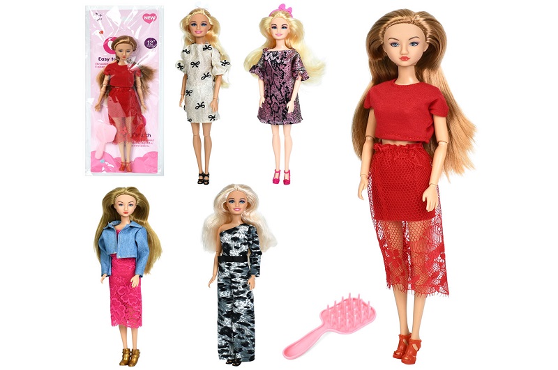 Лялька A813A-1-2-3-4-5 (84шт) 30см, шарнірна, 5 видів, лист, у пакеті, 13-36-4см