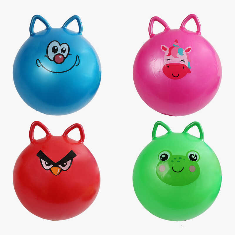 М`яч гумовий C 70954 (60) діаметр 44 см, ручки-вушка, в пакеті, МІКС ВИДІВ