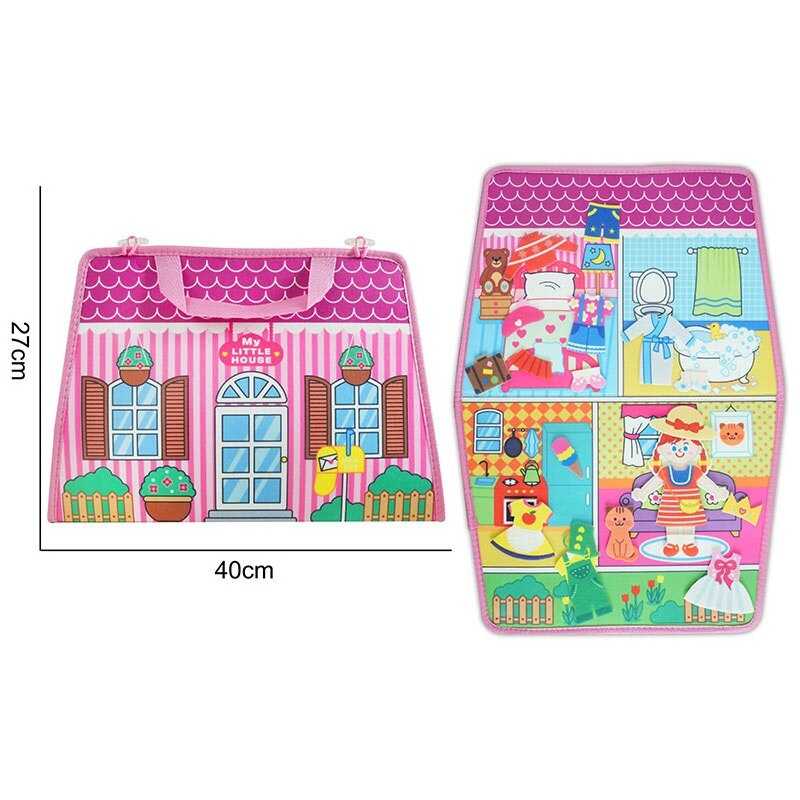 Логічна папка 25061 (60) фетр, одяг, кімнати, ремінець, в пакеті