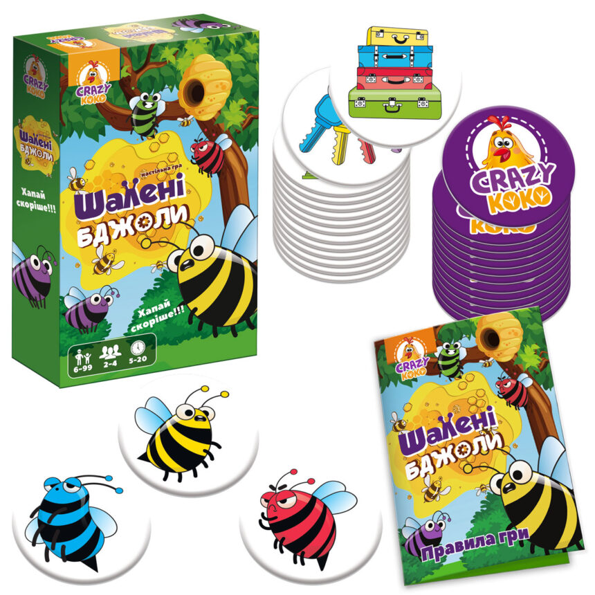 Гра настільна Vladi Toys розважальна. Шалені бджоли. VT8077-06 (укр)