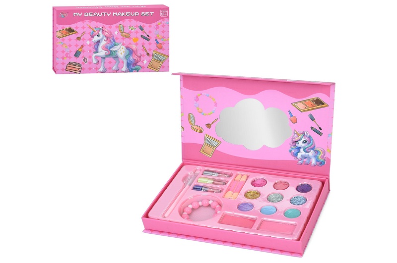 Косметика LD6330C (48шт) єдиноріг, тіні, помада 3шт, пензлики, браслет, дзеркало, в кор-ці, 20-13-2,