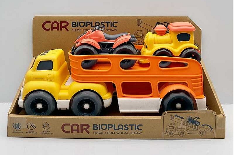 Трейлер 933-675 AM (48) звуки, мелодія, підсвічування, квадроцикл, потяг, з біопластику, в коробці