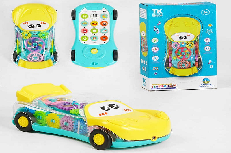 Автомобільний телефон TK 32207 (144/2) TK Group", ОЗВУЧ. УКРАЇНСЬКОЮ МОВОЮ, світло, звуки, пісні,"