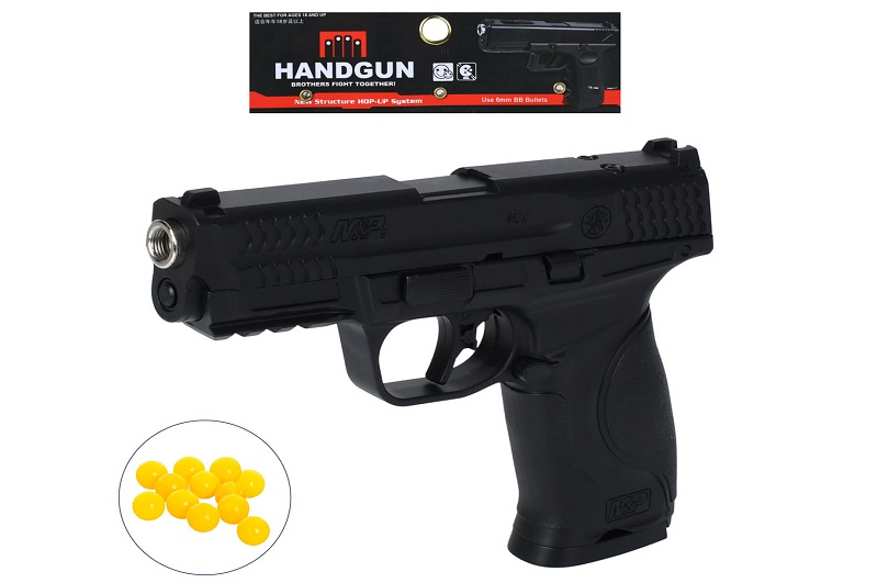 Пістолет Q5-1 (24шт) 19см, пластикові кулі, у пакеті, 17-26-3см