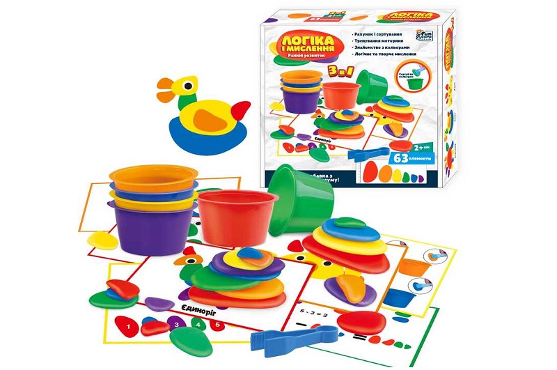 Навчальна гра Логіка і мислення" 69481 (12/2) "4FUN Game Club", 63 елементи, картки із завданнями,"