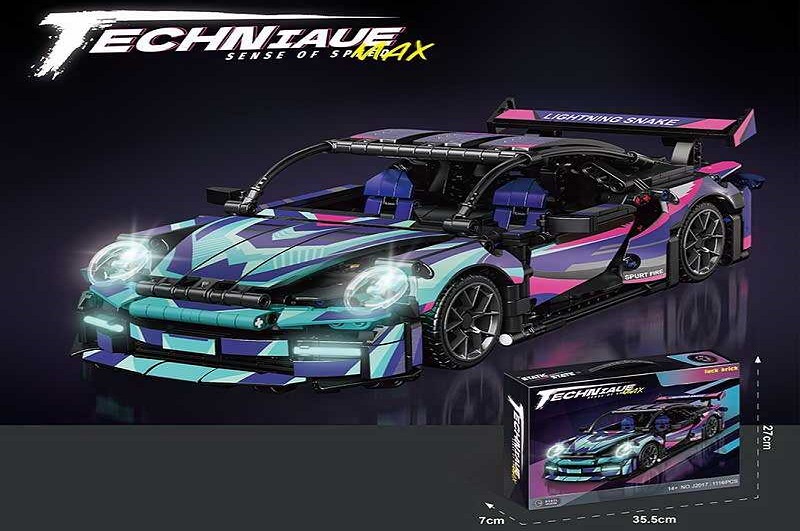 Конструктор J 2017 (24/2) “Автомобіль”, 1116 елементів, гумові шини, в коробці