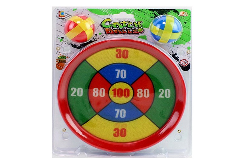 Дартс на липучці MR 1360 (24шт) 2в1, 19,5см, м'яч 2шт 4,5см, в слюді, 21-25-3,5см