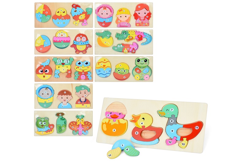 Дерев'яна іграшка Пазли MD 1542 (80шт) Життєвий цикл, мікс видів, у пакеті, 30-15-1,5см