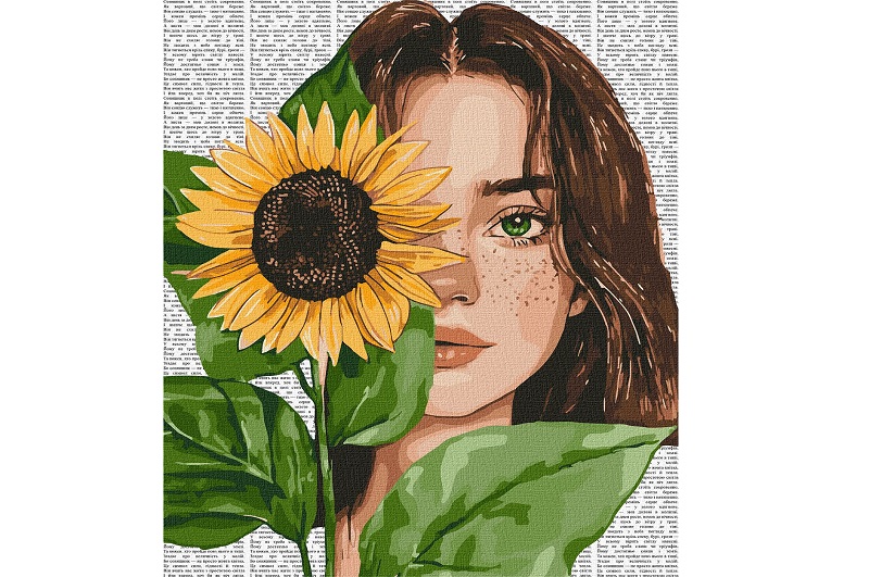 Картина по номерах Барвиста поезія: Соняшник" 40x50см  KHO8632"
