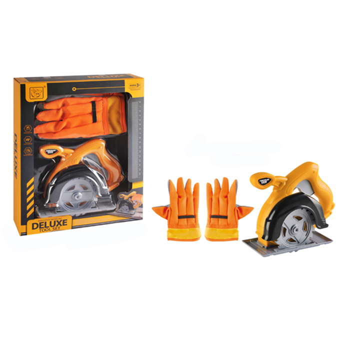 Набір інструментів 3288-A7 (24шт) пила 20см - механічна, обертається коло, звук, рукавички, в кор-ці