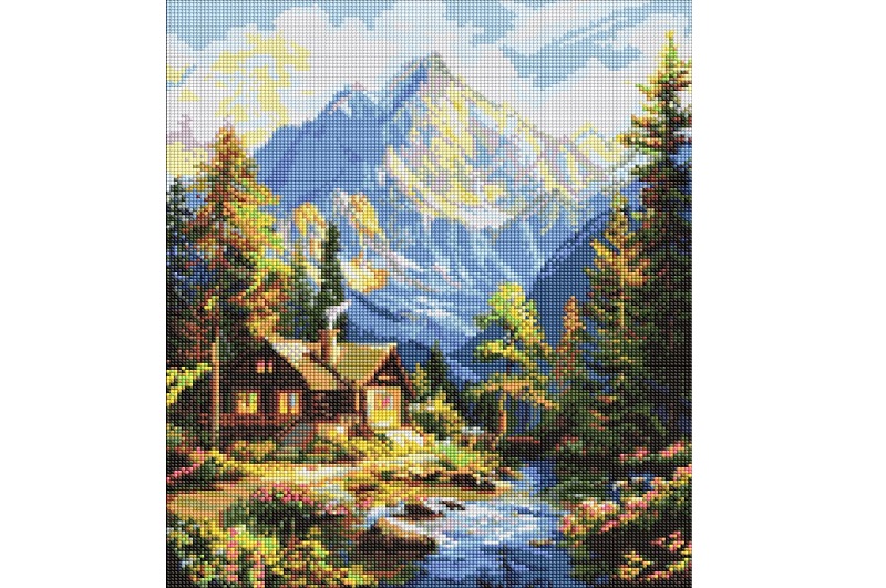 Набір з алмазною мозаїкою Затишок серед вершин" 40х50см  AMO20229"