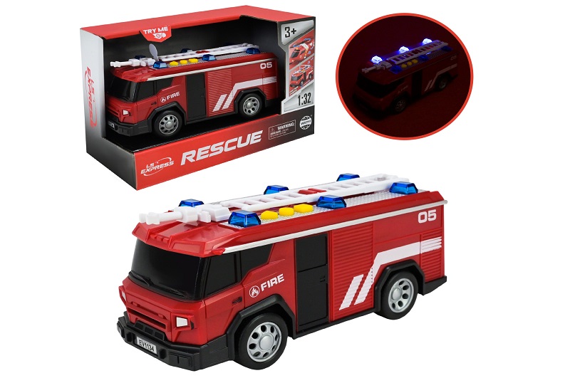 Машина батар. арт. WY1134A (96шт) Пожежна охорона" світло,звук,у короб.18,8*8,5*12,5см"