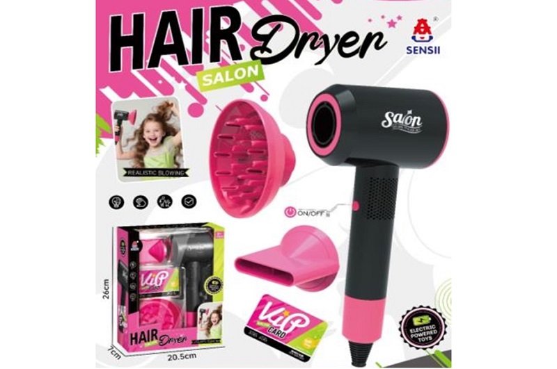 Набір перукаря арт. 096-47C (72шт/2) на батар., фен, аксесуари, в коробці, 20.5*26*7 см