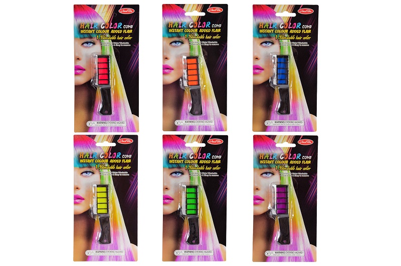 Косметика Крейда для волосся" арт. CN-111 (240шт) крейда для волосся, мікс 6 кольорів планш. 20см"