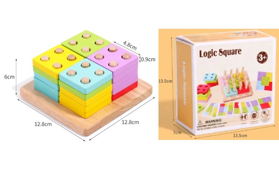 Дерев'яна іграшка арт. C15051 (60шт) 13,5*13,5*7см