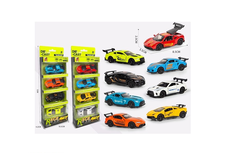 Набір модельок 4шт. 6413T метал.інерц.2в.в кор.32*4,2*11 /120/