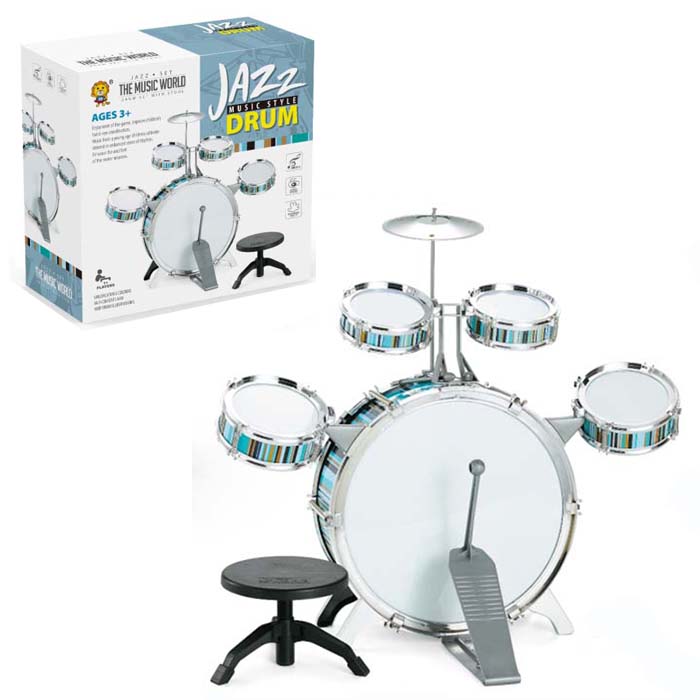 Барабан 2042T (24шт) барабанна установка, 40-41-21см, 5 барабанів, стільчик, в кор-ці, 32,5-32,5-13,