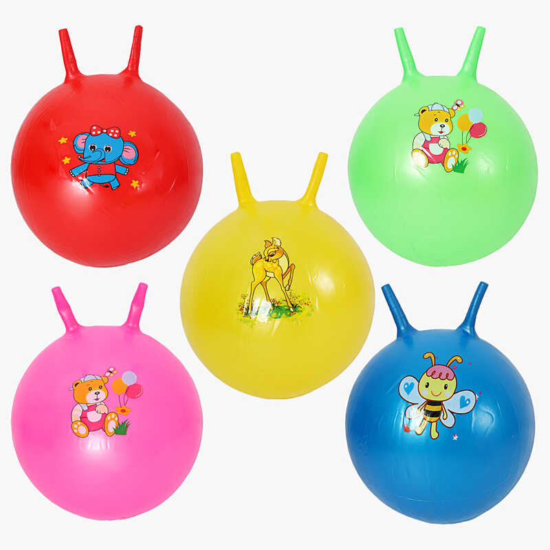 М`яч для фітнесу C 74519 (60) діаметр 35 см, висота з вушками 40 см, у пакеті, МІКС