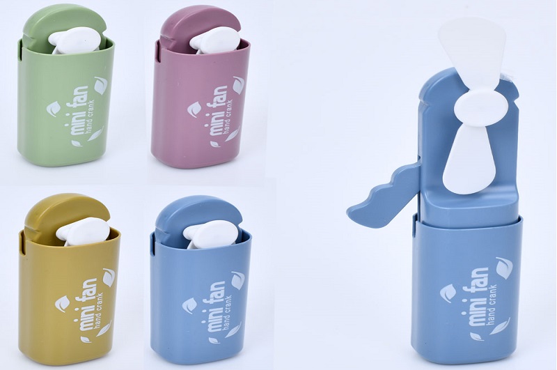 Вентилятор MK 5300 (160шт) механічний, складний, 10см/18см, 4кольори, в пакеті, 4-10-3см