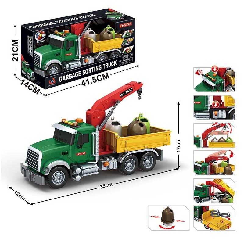 Спецтехніка 666-81 P (18) “Вантажівка”, інерція, звуки, підсвічування, гумові шини, рухливі елементи