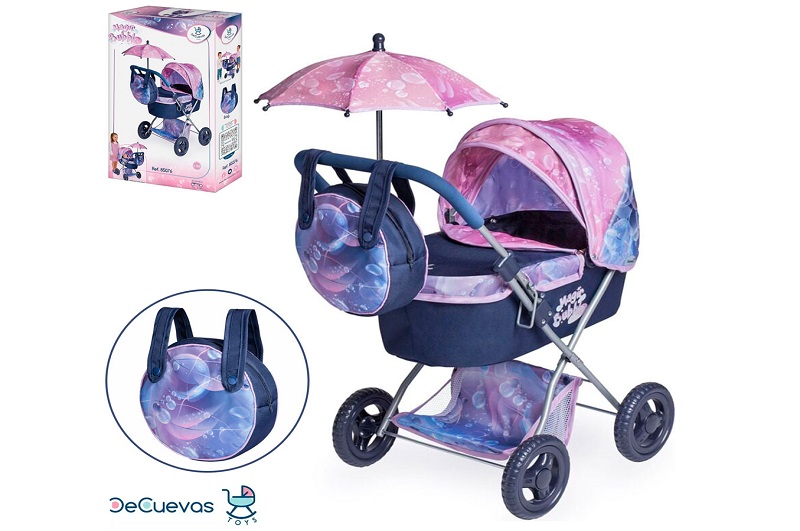 Коляска 85076 (6шт) для ляльки, класика, ш38-д65-в60см, корзина, сумка, парасолька, метал, в кор-ці,