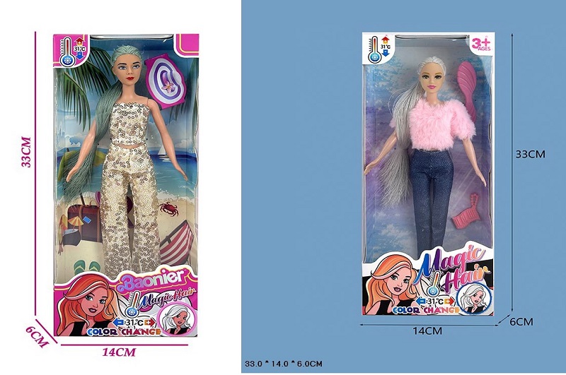 Лялька арт. JJ9905-W15/JJ9905-W1 (108шт/2)    мікс 2 види, змінюе колір волосся під впливом тепла чи