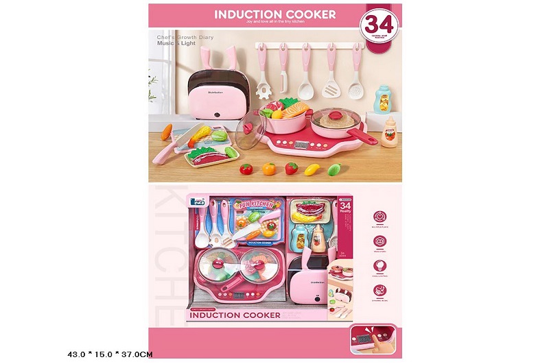 Кухонний набір B11 з плитою та аксес.батар.муз.світ.кор.43*15*37 /12/