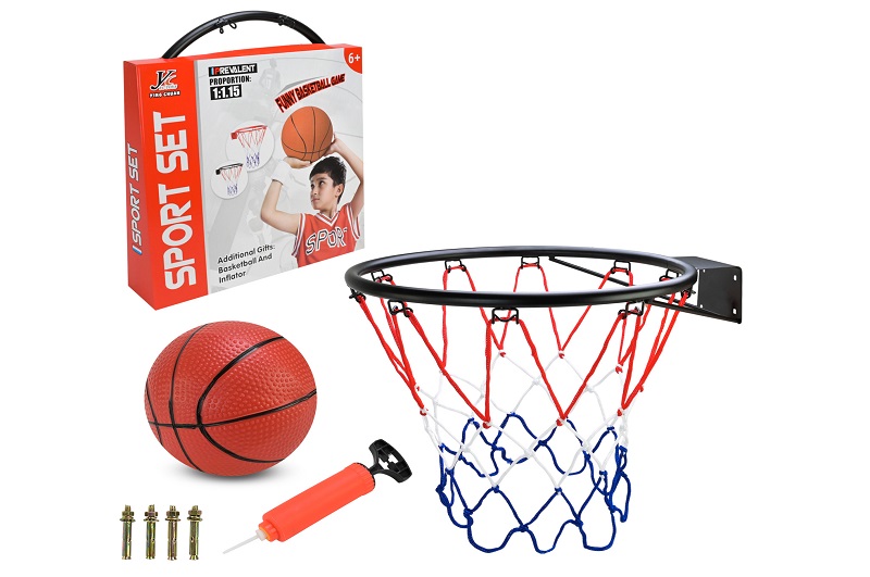 Набір для гри у баскетбол  арт. YC856H-1A (24шт)  кільце, м'яч, насос