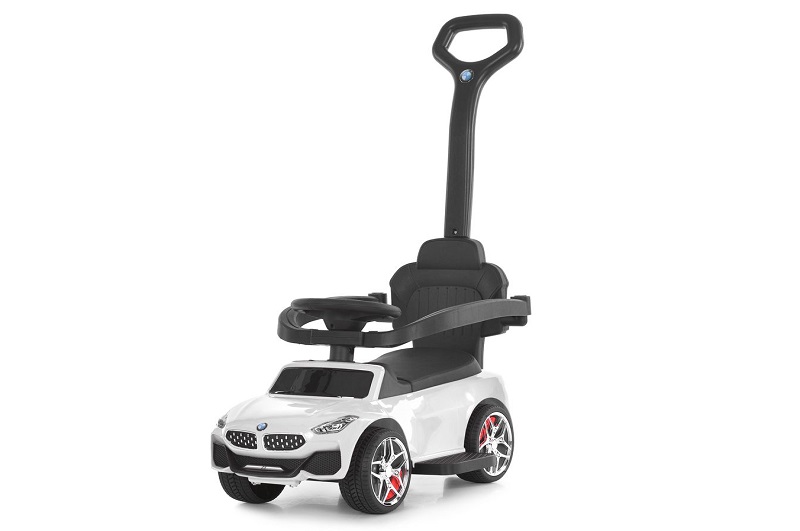 Каталка-толокар M 6253EL-1 (1шт) бат.ручка, муз, світло, шкіра, підсклянник, MP3, BLUETOOTH, білий