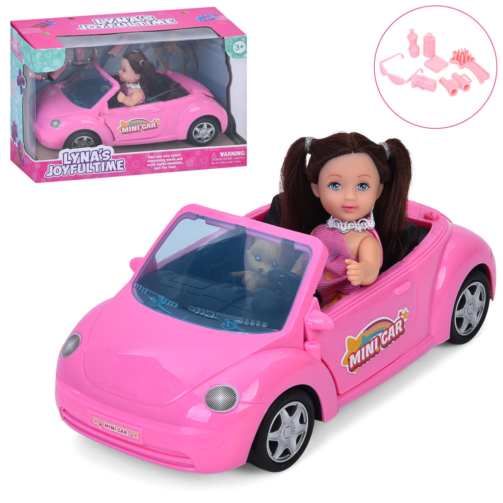 Лялька 3810 (24шт) 11см, машина (21см, відчиняються двері та багажник), аксесуари, в кор-ці, 23,5-15