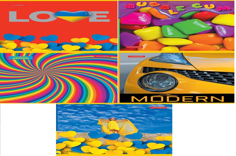 Зошит 60 арк. клітинка серія Неонові +УФ, ТМ Фемілі Лайн, 10/160  ТЕ13423 УПАК10шт