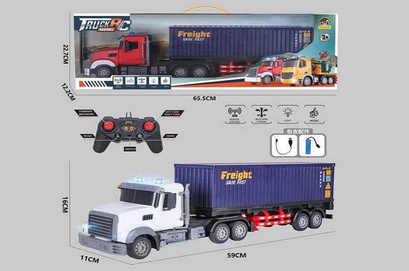 Трейлер на р/к 0903 C-1 (18) 59х11х16 см,реж.демонстрації,мелодії,світло,акум. 3.7V,пульт 2.4 G