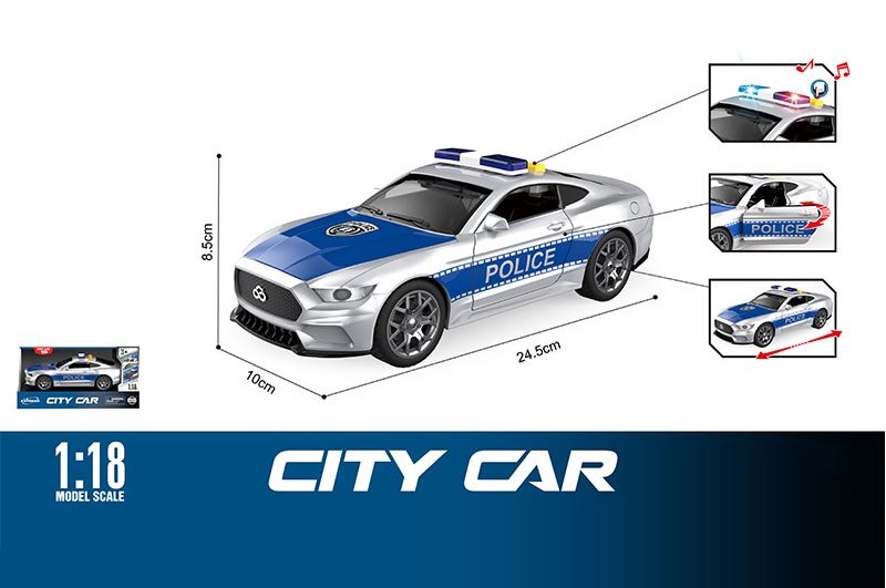 Машина POLICE арт.WY1162B (36шт/2) батар.свiтло,звук,короб.28,4*12*14,5см