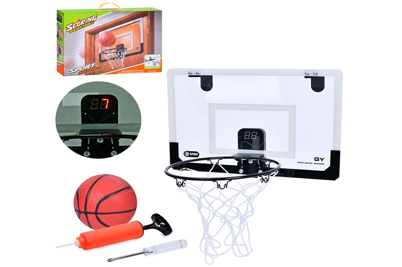 Баскетбольне кільце MR 1149 (6шт) щит пластик 46-31см, кільце(метал) 25см, електр.табло-звук, сітка,