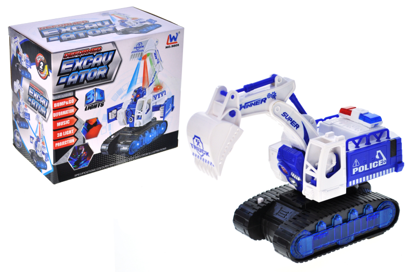 Екскаватор музичний 9805 на батарейках, в коробці YG Toys