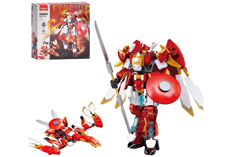 Конструктор SLUBAN M38-B1277 (32шт) 2в1 (робот 19,5см, птах), фігурка, 248дет, в кор-ці, 22-23,5-7см