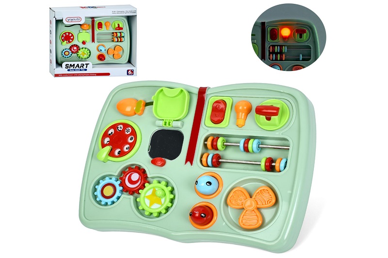 Гра 221 (30шт) бізіборд, 10в1, 22,5-15-4см, звук, світло, шестерні, дзеркало, спінер(текстурні детал